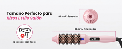 Cepillo Térmico Iónico Profesional para Alisar y Crear Ondas – 6 Niveles de Calor